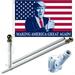 USA Trump MAGA 3 x 5 FT Flag + 6 Ft Spinning Tangle Free Pole + Bracket