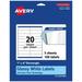 Avery Rectangle Labels with Sure Feed 1 x 4 100 Glossy White Labels (36450)