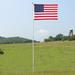 Super Tough 20ft Telescoping Silver Flagpole with Sewn Nylon US Made Flag