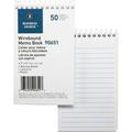 Business Source Wirebound Memo Books - 50 Sheet(s) - Wire Bound - 5 x 3 Sheet Size - White - White Sheet(s) - 1 Dozen | Bundle of 2 Dozen