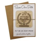 45 Custom Wedding Save The Date Cards Rustic Engraved Wood Magnets With Envelopes Wedding Announcements