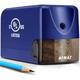 AFMAT Electric Pencil Sharpener Heavy Duty Pencil Sharpener for 6.5-8mm No.2 Pencils UL Listed Pencil Sharpener for Colored Pencils Professional Office Pencil Sharpener w/Stronger Helical Blade Blue