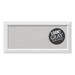 Amanti Art Cork Bulletin Board 34 x 16 Gray Blanco White Wood Frame