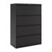 Hirsh 36 Inch Wide 4 Drawer Metal Lateral File Cabinet for Home and Office Holds Letter Legal and A4 Hanging Folders Black