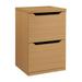 Denmark 2-Drawer Engineered Wood Vertical File with Lockdowel in Natural Finish