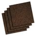 Universal Office Products 43403 12 x 12 in. Cork Tile Panels Dark Brown - 4 per Pack