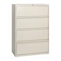 Hirsh 36 inch Wide 4 Drawer Metal Lateral File Cabinet with Roll-Out Shelves for Home and Office Holds Letter Legal and A4 Hanging Folders Putty