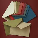 20Pcs/Set Fine Texture Envelope Eye-catching Lining Paper Practical Foldable Cards Envelope for Party Red Lining Paper