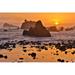 Sunset and sea stacks along the Northern California coastline Crescent City Poster Print by Darrell Gulin (24 x 18) # US05DGU0203
