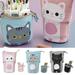 Willstar Telescopic Pencil Case Cute Cartoon Pencil Pouch Canvas Pen Bag Transformer Stand Pencil Holder for Student College