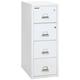 FireKing 4-Drawer Vertical Safe-In-A-File Cabinet 31 Depth Legal Size 1-Hour Fireproof Impact Rated Cabinet High-Security Keylock ETL Verified 30 Min. Protection for Media Files Arctic White