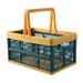 Grandest Birch Portable Folding Handle Food Storage Basket Picnic Desktop Organizer Container Large Capacity Foldable Handle Wear-