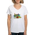 CafePress - San Francisco Travel Poster T Shirt - Womens Cotton V-Neck T-shirt