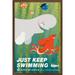 Disney Pixar Finding Dory - Just Keep Swimming Wall Poster 14.725 x 22.375 Framed