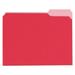 Deluxe Colored Top Tab File Folders 1/3-Cut Tabs: Assorted Letter Size Red/Light Red 100/Box | Bundle of 2 Boxes