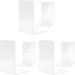 MSDADA Book Ends Clear Acrylic Bookends (3pairs/6pcs)