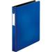 Business Source Slanted D-ring Binders - 1 Binder Capacity - 3 x D-Ring Fastener(s) - 2 Internal Pocket(s) - Chipboard Polypropylene - Blue - PVC-fr | Bundle of 2 Each