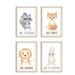 Awkward Styles Baby Girl Bedroom Decor Animals Lovers Gifts Kids Room Poster Set of 4 Be Brave Lion Prints Boys Room Wall Art Bunny Illustration Poster No Frame