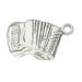 Sterling Silver 16 1mm Box Chain 3D Accordian Musical Instrument Pendant Necklace