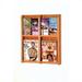 Scranton & Co 4 Magazine and 8 Brochure Wall Display in Medium Oak
