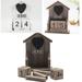 Walbest 1 Set Retro Wooden Blocks House Shaped Perpetual Calendar Calendar in the Shape of Small House Desktop Perpetual Calendar for Home Office Decoration(4.8 x 1.9 x 6.2 inches)