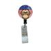 Carolines Treasures American Flag & Chocolate Brown Shih Tzu Retractable Badge Reel