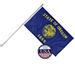 Oregon State Flag and 6ft Flagpole with Wall Mounting Bracket - 3ft x 5ft Knitted Polyester Flag State Flag Collection Flag Printed in The USA