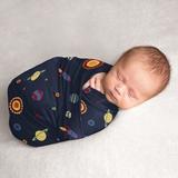 Sweet Jojo Designs Space Galaxy Swaddle in Blue/Orange/Red | 47 H x 47 W x 0.2 D in | Wayfair Swaddle-SpaceGalaxy-PRT