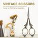 LYUMO Mini Vintage Stainless Steel Sewing Scissors Classical Cutting Embroidery Crafts Tool Embroidery Scissors Scissors