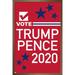 Trends International Vote - Trump/Pence 2020 Wall Poster 16.5 x 24.25 x .75 Bronze Framed Version