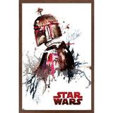 Star Wars: Original Trilogy - Boba Fett Watercolor Wall Poster 14.725 x 22.375 Framed