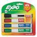 2PK EXPO 1944728 Magnetic Dry Erase Marker Chisel Tip Assorted 4/Pack