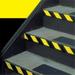 Black & Yellow Striped Vinyl Tape 2 in. x 36 Yards - Pack of 2 - 2 Per Case