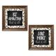 Gango Home Decor Contemporary Be Amazing & Love More by Lauren Rader (Ready to Hang); Two 12x12in Gold Trim Framed Prints