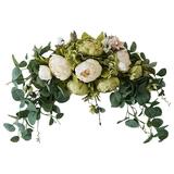 Artificial Floral 30 Inch Handmade Flower with Rose Peony Arch Garland Simulation Flowers
