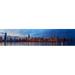 Chicago skyline with Cubs World Series lights night Lake Michigan Chicago Cook County Illinois USA Poster Print by Panoramic Images (44 x 10)