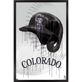 MLB Colorado Rockies - Drip Helmet 22 Wall Poster 22.375 x 34 Framed