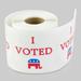 Round I Voted Republican Stickers (2.5 inch 300 Labels per Roll 5 Rolls Red White Blue) for Election Day Voting or Patriotic