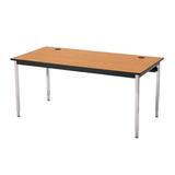 Smith Carrel 48" L 5-Sided Training Table w/ Cable Management Steel in Brown | 29 H x 48 W x 30 D in | Wayfair 01574C OAK