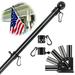 Flag Pole for House 5 FT Heavy Duty Tangle Free Pole Kit for House with Bracket Stainless Steel Outdoor Flag Poles for 2x3 3x5 4x6 American Flag Use for Backyard Garden Yard Porch