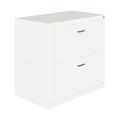 Hirsh Home Office Style Lateral Metal File Cabinet 30 in. Wide 2 Drawer White