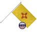 New Mexico State Flag and 6ft Flagpole with Wall Mounting Bracket - 3ft x 5ft Knitted Polyester Flag State Flag Collection Flag Printed in The USA