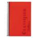 Color Notebooks 1 Subject Narrow Rule Ruby Red Cover 8.5 X 5.5 100 White Sheets | Bundle of 2 Each