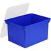 Plastic File Tote Letter/Legal Files 18.5 x 14.25 x 10.88 Blue/Clear
