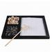 Toma Wooden Miniature Zen Garden Desktop Landscape Sand Table Decorative Square Sandbox with Rectangular Tray Multiple Accessories for Home Office Hotel