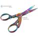 OdontoMed2011 Embroidery Scissors Multi Titanium Rainbow Color Stainless Steel Sharp Scissors for Sewing Crafting Art Work Threading Needlework - DIY Tools Dressmaker Small Shears - (Stork Shape)