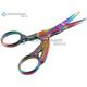 OdontoMed2011 Embroidery Scissors Multi Titanium Rainbow Color Stainless Steel Sharp Scissors for Sewing Crafting Art Work Threading Needlework - DIY Tools Dressmaker Small Shears - (Stork Shape)