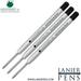 Lanier Combo Pack - 3 Pack - Monteverde Soft Roll Super Broad Ballpoint P15 Paste Ink Refill Compatible with most Parker Style Ballpoint Pens - Black (Super Broad Tip 1.4mm)