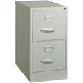 Scranton & Co 26.5 2-Drawer Metal Letter Vertical File Cabinet in Light Gray