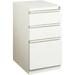 Scranton & Co 20 3-Drawer Modern Metal Mobile Pedestal File Cabinet in White